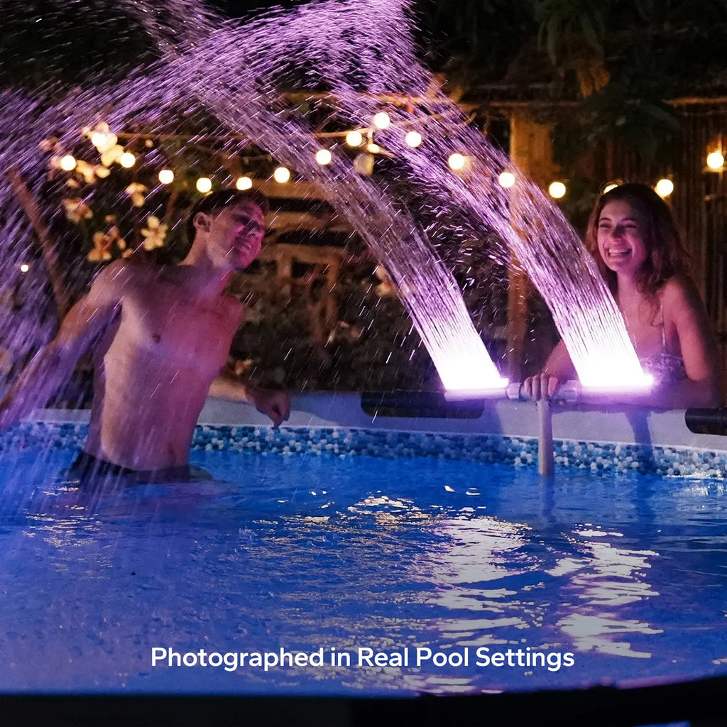 Solar Pool Fountain with LED Lights