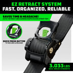 Rhino USA Retractable Ratchet Straps